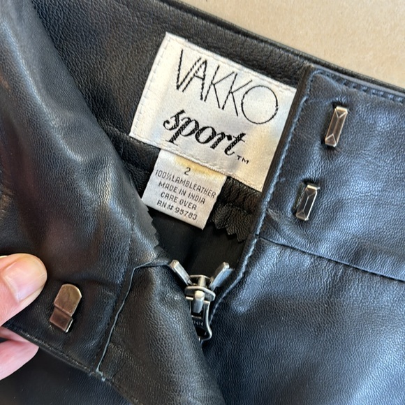 100% leather midi skirt - Picture 2 of 7